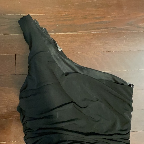 Junior's Deb One Shoulder Beaded Ruched Formal Dress - Homecoming Or Prom - Picture 8 of 11